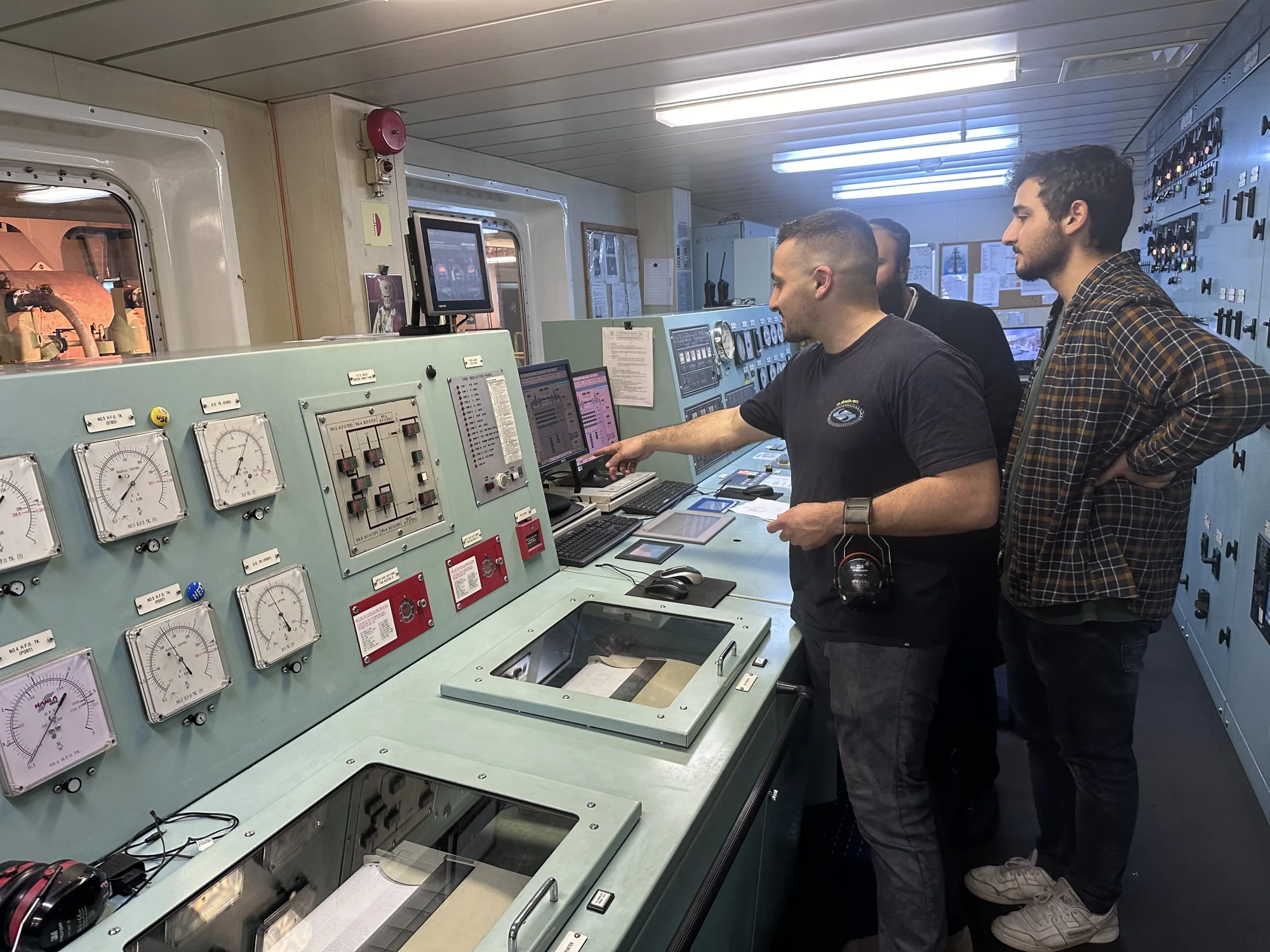 Newlight engineers reviewing technical work together